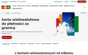mBank Karta wielowalutowa